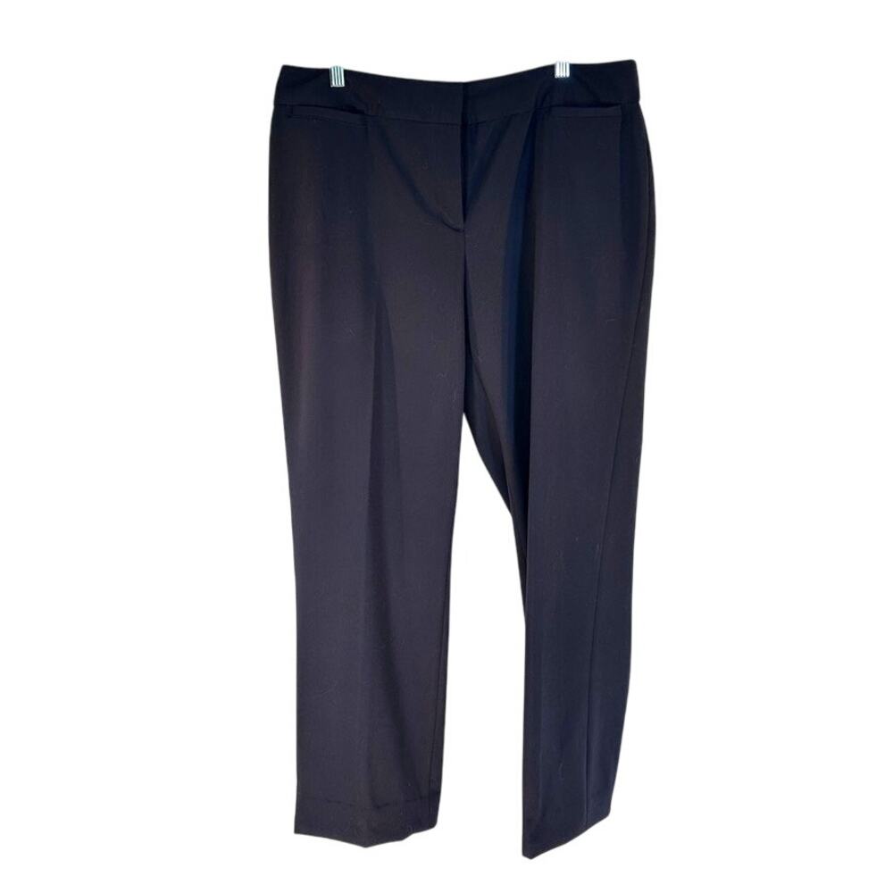 Liz Claiborne Women’s Audra Classic Black Career Pants Size 14 Straight Leg NWT